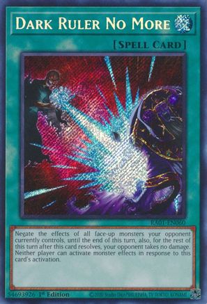 Dark Ruler No More (Secret Rare) 25th Anniversary Rarity Collection RA01-EN060 Near Mint Secret Rare English 1st Edition