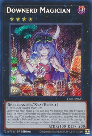 Downerd Magician (Secret Rare) 25th Anniversary Rarity Collection RA01-EN035 Near Mint Secret Rare English 1st Edition