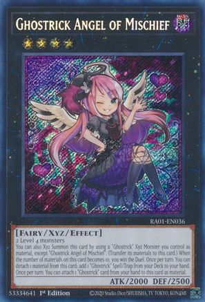 Ghostrick Angel of Mischief RA01-EN036 25th Anniversary Rarity Collection 1st Edition Secret Rare Near Mint  English