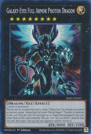 Galaxy-Eyes Full Armor Photon Dragon 25th Anniversary Rarity Collection RA01-EN037 Near Mint Super Rare English 1st Edition