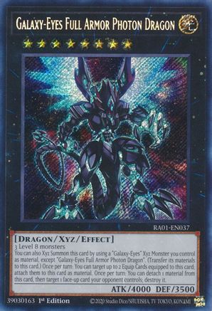 Galaxy-Eyes Full Armor Photon Dragon (Secret Rare) 25th Anniversary Rarity Collection RA01-EN037 Near Mint Secret Rare English 1st Edition