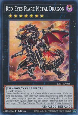 Red-Eyes Flare Metal Dragon 25th Anniversary Rarity Collection RA01-EN038 Near Mint Super Rare English 1st Edition