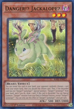 Danger!? Jackalope? (UR) 25th Anniversary Rarity Collection RA01-EN013 Near Mint Ultra Rare English 1st Edition