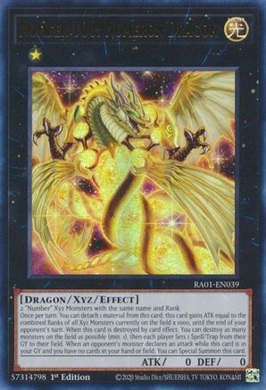 Number 100: Numeron Dragon (UR) 25th Anniversary Rarity Collection RA01-EN039 Near Mint Ultra Rare English 1st Edition