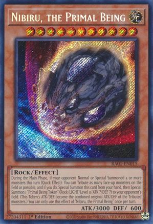 Nibiru, the Primal Being (Secret Rare) 25th Anniversary Rarity Collection RA01-EN015 Near Mint Secret Rare English 1st Edition