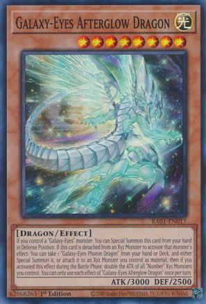 Galaxy-Eyes Afterglow Dragon 25th Anniversary Rarity Collection RA01-EN017 Near Mint Super Rare English 1st Edition