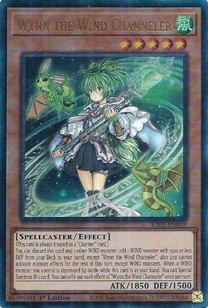 Wynn the Wind Channeler (PUR) 25th Anniversary Rarity Collection RA01-EN018 Near Mint Prismatic Ultimate Rare English 1st Edition