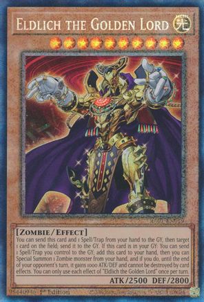 Eldlich the Golden Lord (PCR) 25th Anniversary Rarity Collection RA01-EN019 Near Mint Prismatic Collector's Rare English 1st Edition