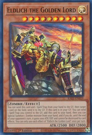 Eldlich the Golden Lord (Alternate Art) (UR) 25th Anniversary Rarity Collection RA01-EN019 Near Mint Ultra Rare English 1st Edition