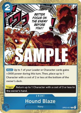 Hound Blaze OP05-057 Awakening of the New Era Rare Foil Near Mint  English