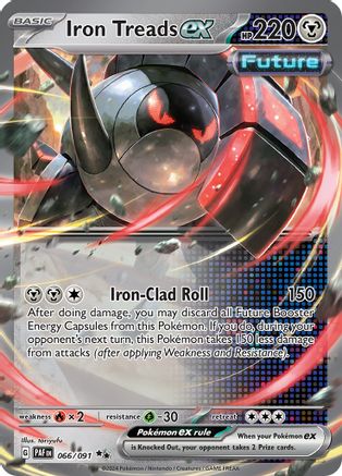 Iron Treads ex SV: Paldean Fates 066/091 Near Mint Double Rare English Holofoil