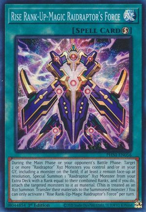 Rise Rank-Up-Magic Raidraptor's Force Phantom Nightmare PHNI-EN056 Near Mint Super Rare English 1st Edition