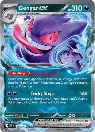 Gengar ex - 104/162 SV05: Temporal Forces 104/162 Near Mint Double Rare English Holofoil