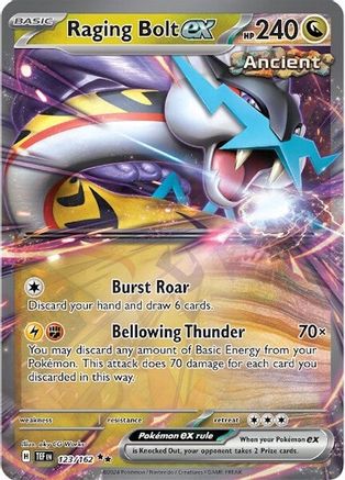 Raging Bolt ex - 123/162 SV05: Temporal Forces 123/162 Near Mint Double Rare English Holofoil