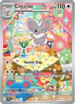 Cinccino - 183/162 SV05: Temporal Forces 183/162 Near Mint Illustration Rare English Holofoil