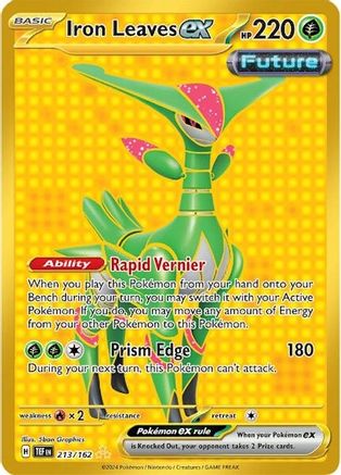 Iron Leaves ex - 213/162 SV05: Temporal Forces 213/162 Near Mint Hyper Rare English Holofoil