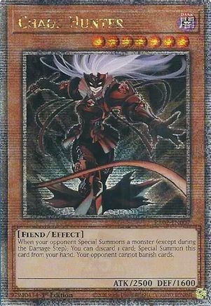 Chaos Hunter (Quarter Century Secret Rare) 25th Anniversary Rarity Collection II RA02-EN007 Near Mint Quarter Century Secret Rare English 1st Edition