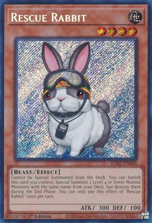 Rescue Rabbit (Secret Rare) 25th Anniversary Rarity Collection II RA02-EN008 Near Mint Secret Rare English 1st Edition