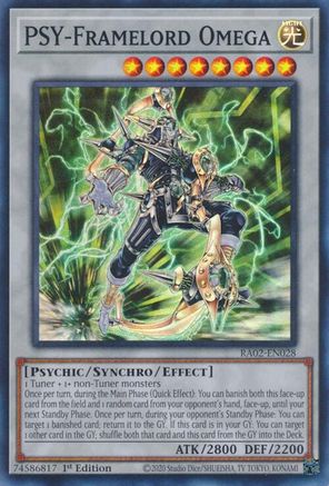 PSY-Framelord Omega 25th Anniversary Rarity Collection II RA02-EN028 Near Mint Super Rare English 1st Edition