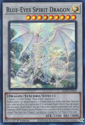 Blue-Eyes Spirit Dragon 25th Anniversary Rarity Collection II RA02-EN030 Near Mint Super Rare English 1st Edition