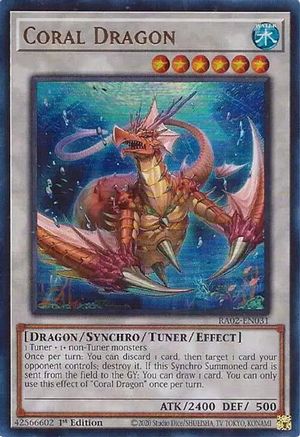 Coral Dragon (UR) 25th Anniversary Rarity Collection II RA02-EN031 Near Mint Ultra Rare English 1st Edition