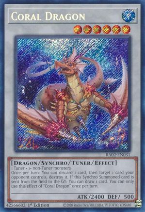 Coral Dragon (Secret Rare) 25th Anniversary Rarity Collection II RA02-EN031 Near Mint Secret Rare English 1st Edition