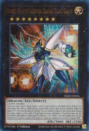 Number 38: Hope Harbinger Dragon Titanic Galaxy (UR) 25th Anniversary Rarity Collection II RA02-EN036 Near Mint Ultra Rare English 1st Edition