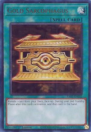 Gold Sarcophagus (UR) 25th Anniversary Rarity Collection II RA02-EN052 Near Mint Ultra Rare English 1st Edition