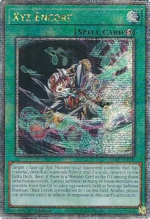 Xyz Encore (Quarter Century Secret Rare) 25th Anniversary Rarity Collection II RA02-EN059 Near Mint Quarter Century Secret Rare English 1st Edition