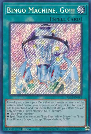 Bingo Machine, Go!!! (Secret Rare) 25th Anniversary Rarity Collection II RA02-EN062 Near Mint Secret Rare English 1st Edition