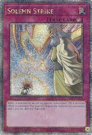 Solemn Strike (Quarter Century Secret Rare) 25th Anniversary Rarity Collection II RA02-EN079 Near Mint Quarter Century Secret Rare English 1st Edition