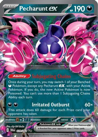 Pecharunt ex - 039/064 SV: Shrouded Fable 039/064 Near Mint Double Rare English Holofoil