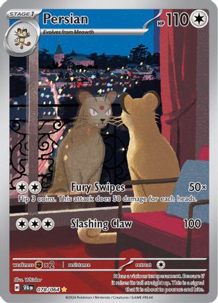 Persian - 078/064 SV: Shrouded Fable 078/064 Near Mint Illustration Rare English Holofoil
