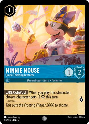 Minnie Mouse - Quick-Thinking Inventor 152/204 Shimmering Skies Common Near Mint  English