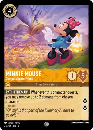 Minnie Mouse - Compassionate Friend 24/204 Shimmering Skies Common Near Mint  English