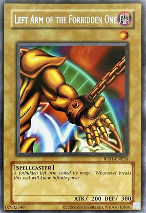 Left Arm of the Forbidden One Retro Pack (2020 Date Reprint) RP01-EN020 Near Mint Rare English Unlimited