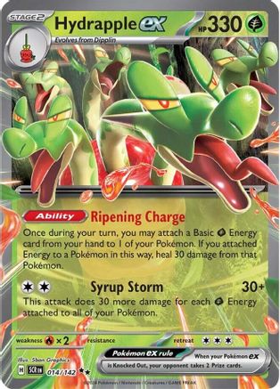 Hydrapple ex 014/142 Stellar Crown Double Rare (RR) Near Mint  English