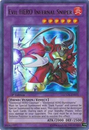 Evil HERO Infernal Sniper Legendary Collection 2 LCGX-EN071 Near Mint Ultra Rare English 1st Edition