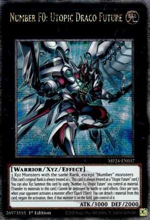 Number F0: Utopic Draco Future (Quarter Century Secret Rare) 25th Anniversary Tin: Dueling Mirrors MP24-EN037 Near Mint Quarter Century Secret Rare English 1st Edition