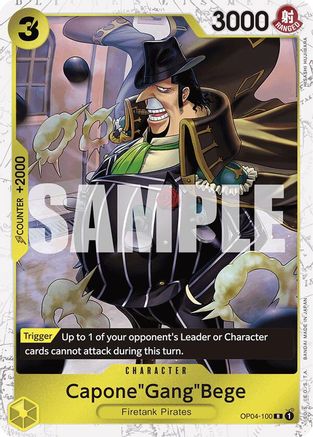 Capone ""Gang"" Bege (OP04-100) (Jolly Roger Foil) Premium Booster -The Best- OP04-100 Near Mint  English Rare Foil