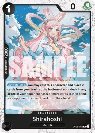 Shirahoshi (OP05-082) (Jolly Roger Foil) Premium Booster -The Best- OP05-082 Near Mint  English Rare Foil