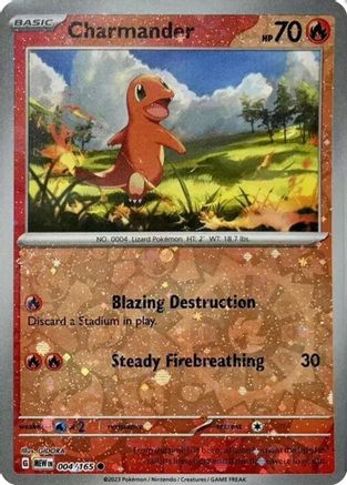 Charmander - 004/165 (Cosmos Holo) (Costco Exclusive) Miscellaneous Cards & Products 004/165 Near Mint Rare English Holofoil