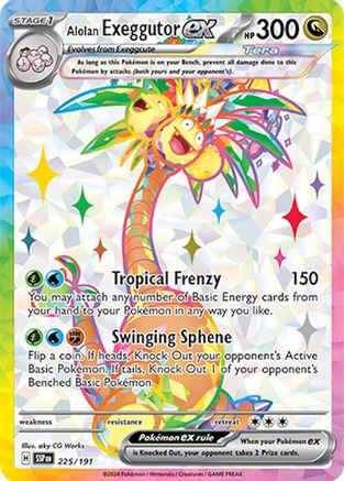 Alolan Exeggutor ex - 225/191 SV08: Surging Sparks 225/191 Near Mint Ultra Rare English Holofoil