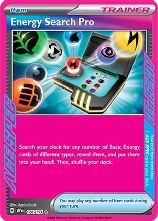 Energy Search Pro SV08: Surging Sparks 176/191 Near Mint ACE SPEC Rare English Holofoil