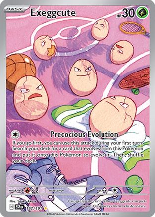 Exeggcute - 192/191 SV08: Surging Sparks 192/191 Near Mint Illustration Rare English Holofoil