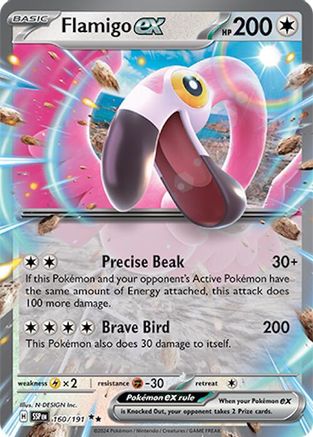 Flamigo ex 160/191 Surging Sparks Double Rare (RR) Near Mint  English