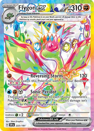 Flygon ex - 222/191 SV08: Surging Sparks 222/191 Near Mint Ultra Rare English Holofoil