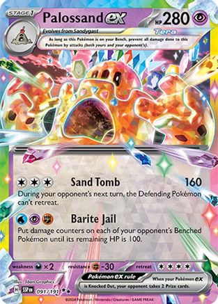 Palossand ex 091/191 Surging Sparks Double Rare (RR) Near Mint  English