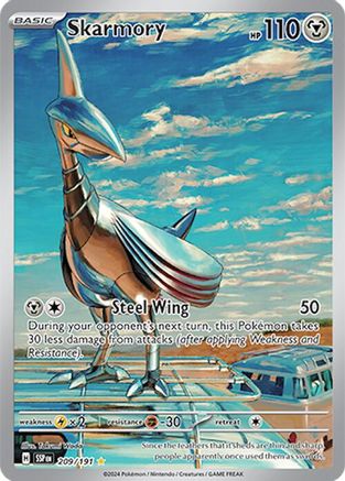 Skarmory - 209/191 SV08: Surging Sparks 209/191 Near Mint Illustration Rare English Holofoil