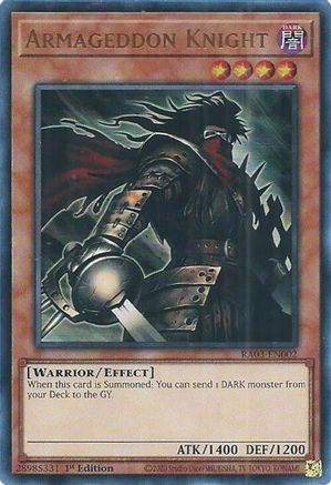 Armageddon Knight (UR) Quarter Century Bonanza RA03-EN002 Near Mint Ultra Rare English 1st Edition